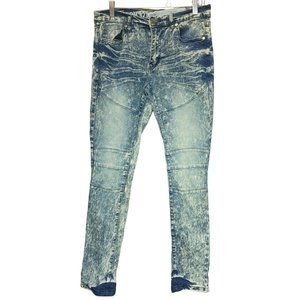 RSN | Reason Supply Co. Women's Skinny Leg Acid Washed Jeans 32